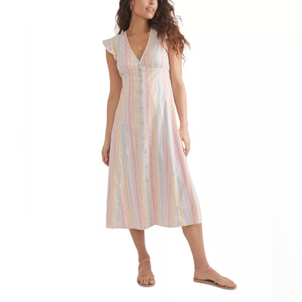Marine Layer Hemp Camila Midi Dress